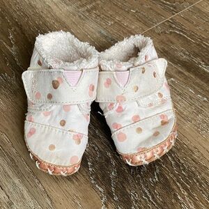 Toms Blush and Metallic Baby Shoes